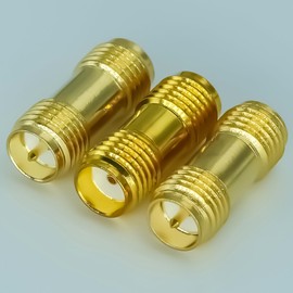 Ahoaepy 3PCS SMA Barrel Adapter Connector, SMA/RPSMA Female to SMA/RP-SMA Female Coupler Connector, Low Loss SMA/RPSMA Antenna Adapter for Ham Radio, Antenna Radio