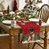 Artoid Mode Snowman Birds Scarf Trees Christmas Table Runner, Seasonal