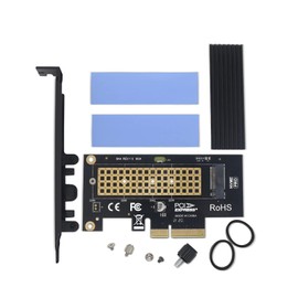 YIOVVOM M.2 NVME SSD to PCIe 3.0/4.0 x4 Adapter with Aluminum Heatsink Solution Supports 2280, 2260, 2242, 2230 Solid State Drives