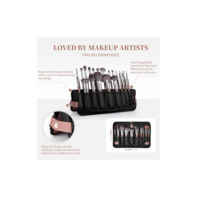 DUcare - Juego de 22 brochas de maquillaje profesionales con