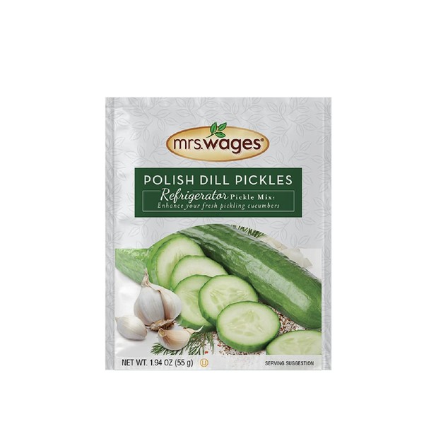 Mrs. Wages Polish Dill Pickles Refrigerator Mix, 1.94 Ounce (VALUE PACK of 12)