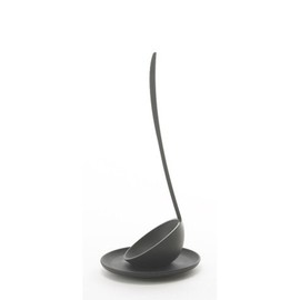 Ash Concept D-502-BK Plus D Tateotama Mini Tate Otama Mini Black Standing Ladle, Free Standing Ladle, Small Plate Included, Space Saving