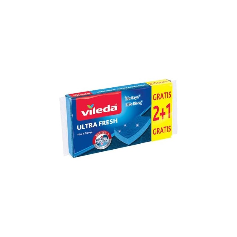 Fibra Anti Bacterial Vileda Ultra Fresh No Raya para Lavar