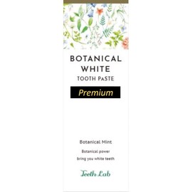 Teeth Lab Botanical White, Premium, 2.1 oz (60 g), Tooth Paste, Teeth Whitening, Home, 2 Times the Whitening Ingredients, Natural Ingredients, Additive-Free, Premium Formula, Botanical, Healthy, Fine Foam, Cool Feeling
