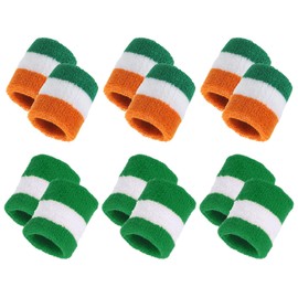 MECCANIXITY Sports Wristbands, 12 Pack Absorbent Sweatband Competitions Wrist Band Sweat Band for Men Women Tennis Basketball Football Running, 2 Colors