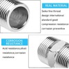 BNFGD 2Pcs Shower Hose Connector Shower Connector,Stainless Steel Hex Connector,Standard