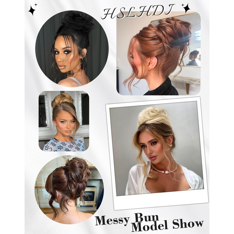 2PCS Messy Bun Hair Pieces Synthetic Hair Bun Extensions For