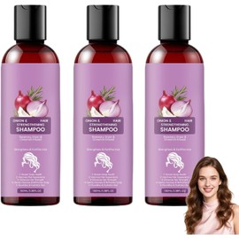 Champú Hidrosol de Cebolla para el Crecimiento del Cabello Cabello. (3PCS) Romero y Fórmulas Más Fuertes, Completas y Gruesas, Cuidado Suave Nutritivo para Mujeres Hombres Todo Tipo de Cabello.