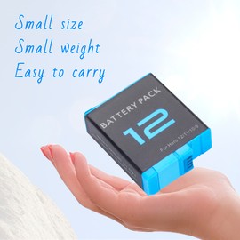 ANCBD 2-Pack Hero 12 Battery for GoPro 12 11 10 9, Long Endurance, Large Capacity Batteries Support Fast Charge for Go Pro Hero 12 Hero 11 Hero 10 Hero 9 Camera Accessories