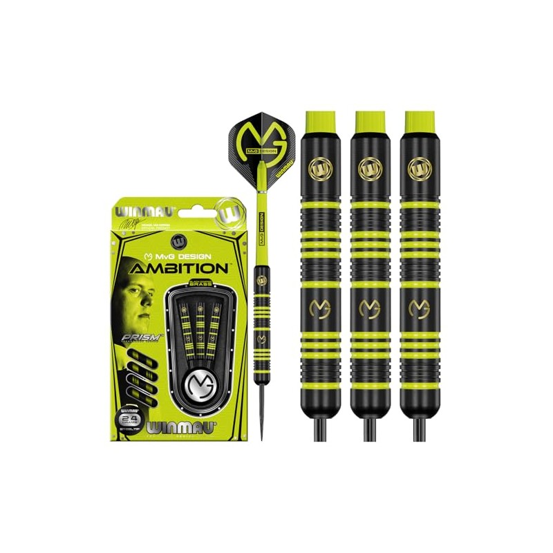 WINMAU Michael Van Gerwen MvG Ambition Brass 24g Professional Steel