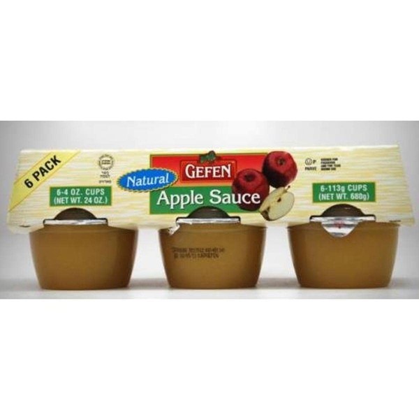 Gefen Natural Apple Sauce, 6 x 113g