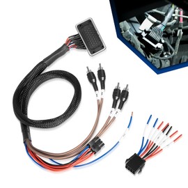 usvehj Remote Wire and Speaker Wire Replacement for Ride Command Add an Amp with Front & Rear RCA Outputs, for Polaris RZR Pro R, Turbo R, Pro XP, IP66 Water-Resistant Connection