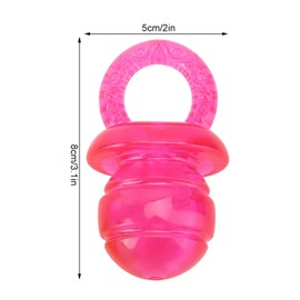 Fayelume 2PCS Dog Pacifier, 3.1 * 2 * 2in Puppy Pacifier, Red Green Dog Binky Suitable for Alleviating The Need for Teeth Grinding in Pets