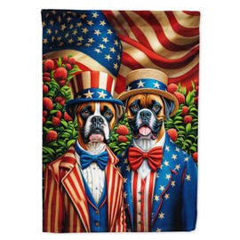 Caroline's Treasures DAC4200GF All American Boxer Garden Flag Mailbox Flag Decorative Yard Flag Banner Outside Patio Artwork Yard Flower Beds, Garden Size, Multicolor