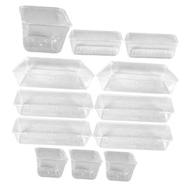 iplusmile 13pcs Organizer Versatile Storage Bins for Makeup Cutlery and Daily Essentials Easy Clean Plastic Rounded Corners for Home and Office Organization