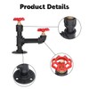 Tissting Industrial Pipe Red Handwheel Coat Hook Rack Heavy Duty