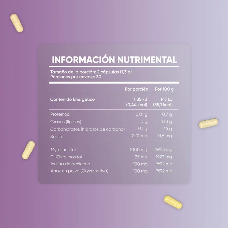 Multiblue - Inositol Con 60 Cápsulas - Myo-inositol Sabor Sin