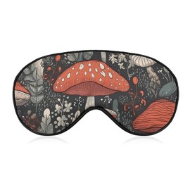 Red and White Mushroom Sleep Mask Eye Mask Eye Masks for Sleep Sleep Masks for Women Men Travel Eye Mask Adjustable Sleeping Mask Sleep Mask Blackout Cute Sleep Mask
