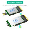 M.2 Key B to Mini PCI-E Adapter with Dual Nano