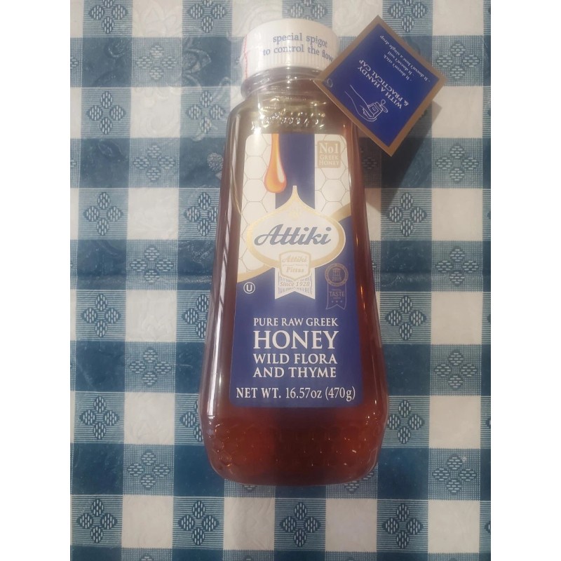 Attiki Pure Raw Greek Honey from Wild Flora and Thyme