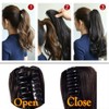 24" Long Ponytail Extensions Yaki Synthetic Claw Clip in Pony