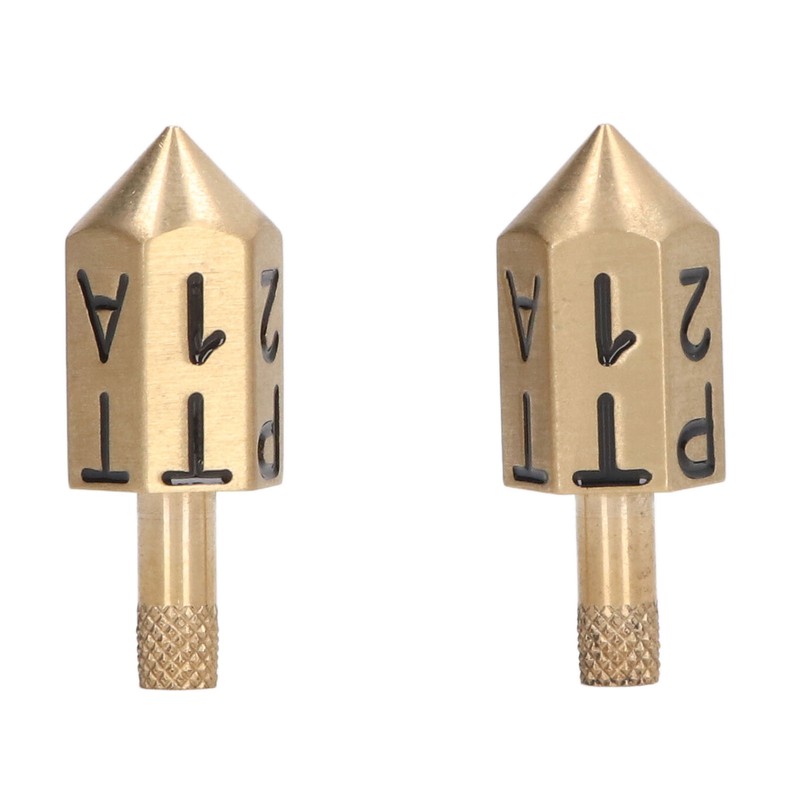 2PCS 6 Sides Rotary Dice with Shank Solid Metal Gyroscope