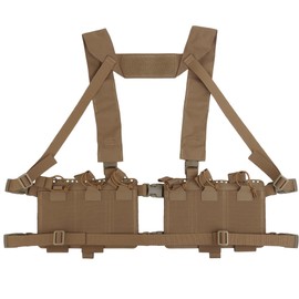 Tactical Chest Pack,Placard Split Front Chest Rig MOLLE System Magazine Pouch