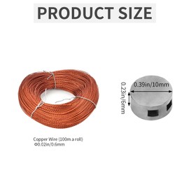 50PCS 10x6mm Round Lead Seals Security Meter Seals with Copper Wires (100m)