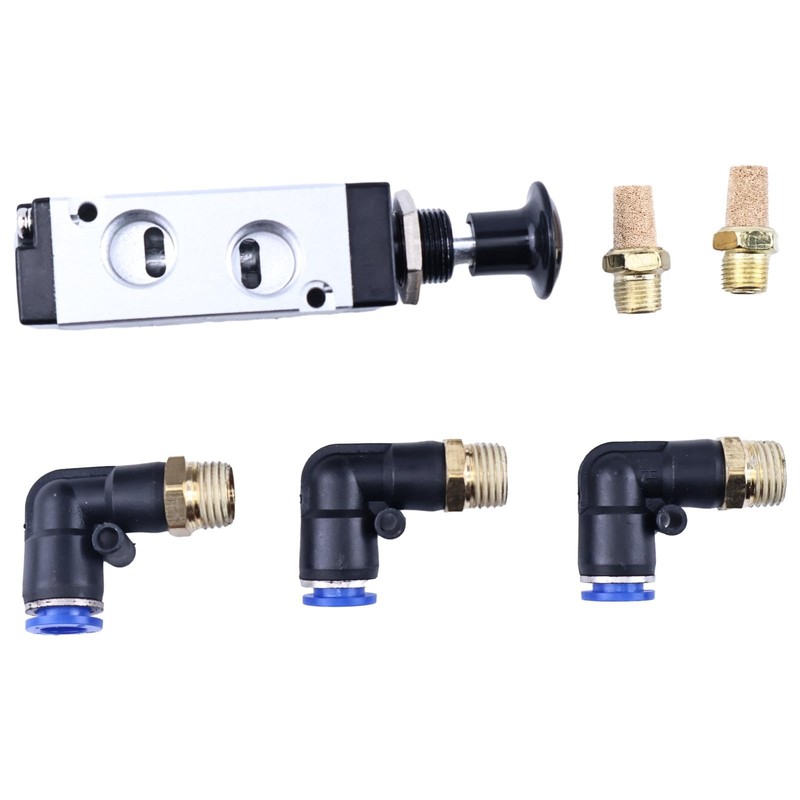 JZGRDN 4-Way 3-Position Manual Air Valve With Five 1/4 Inch