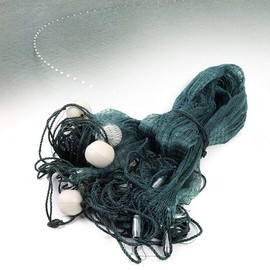 Portable Folded Fishing Net - Fish Shrimp Minnow Crayfish Crab Baits Cast Mesh Trap Automatic, Easy Use Hexagon 6 Hole Cage Crab Fish Minnow Crawdad Shrimp,Netting Tackle Outdoor 6.5 x 33FT