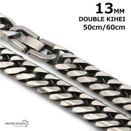 silver KYASYA Men’s 6-Sided Cut Flat Link Chain Necklace, Gold, Silver, Miami Cuban Link, Reliable Stainless Steel, Silver Color, Gold Color: 18K Gold Plated