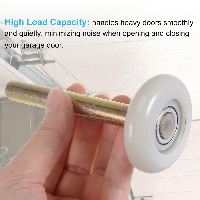 Sourcing Map 1.8" Nylon Garage Door Rollers, 2pcs, Quiet, Smooth
