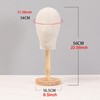 Milageto Mannequin Head Model Hat Display Stand Wooden Support Versatile