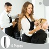 5-Pack Black Hair Combs with Dual Tooth Density,Styling Combs for
