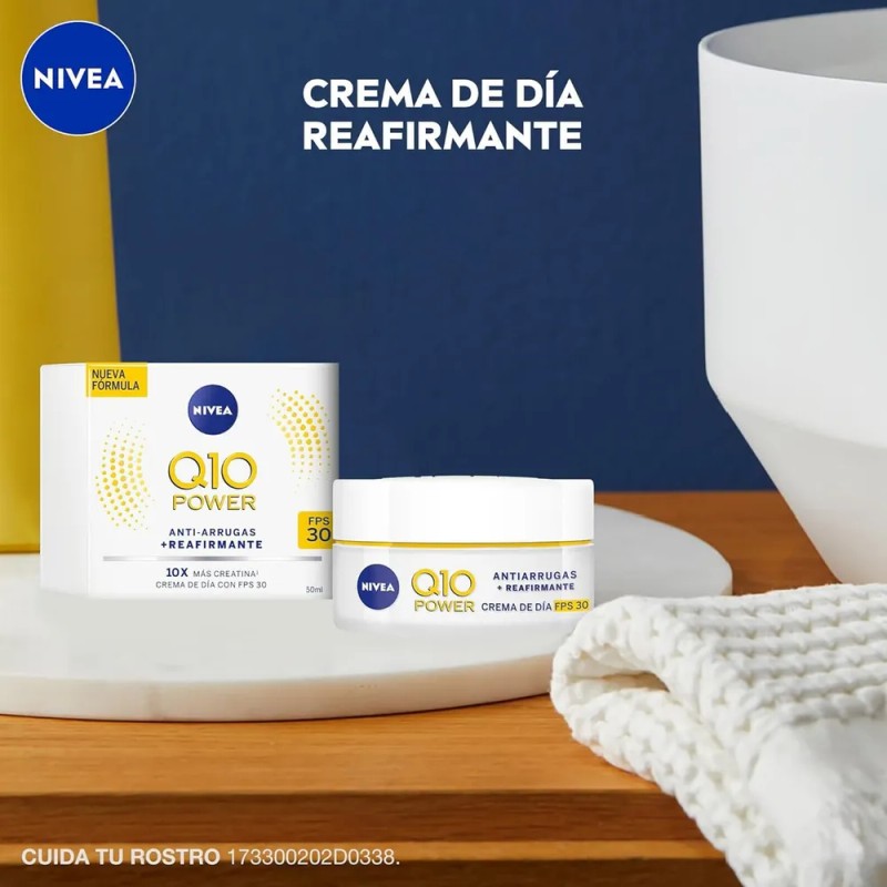 Nivea Crema Facial Antiarrugas Día Fps 30+ Q10, 50ml Nivea