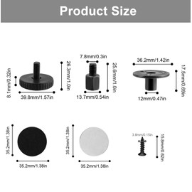 HERKINDNESS Height Adjustable Feet 27-64 mm, Pack of 4 Adjustable Feet, Furniture Feet, Height Adjustable, Two Installation Methods, with Anti-Scratch Pad and Mounting Accessories, for Tables, Other