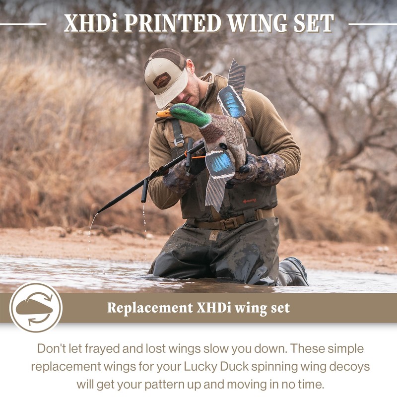 Lucky Duck Decoy Replacement Wing Set, XHDi Wings