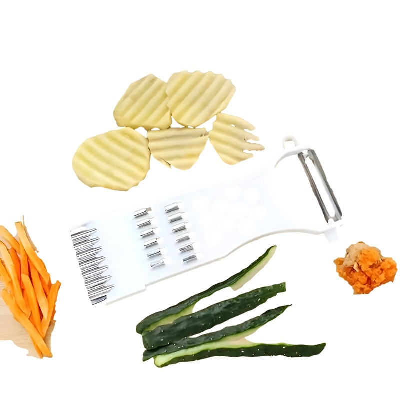 All-in-one Multifunctional Handheld Peeler, Grater and Slicer for Faster Veggie,