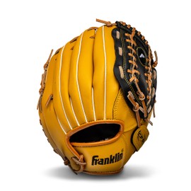 Franklin Sports Baseball and Softball Glove - Fieldmaster Adult + Youth Baseball Gloves - Men's + Women's Infield + Outfield Mitt - Right Hand Throw - 12"