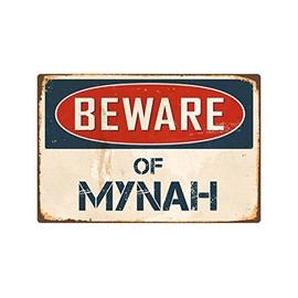 Metallschild Pirate Beware of Mynahah, Vintage-Stil, 20,3 x 30,5 cm, Metall VS295