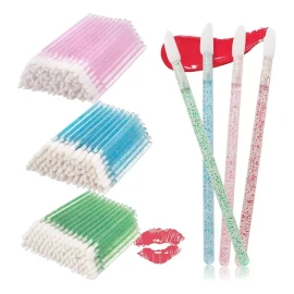 Universo en Linea Lip Brush Glitter Desechable Pestañas Labios Microblanding