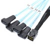 AoQhir Mini SAS HD SFF 8643 to 4X SATA 7Pin
