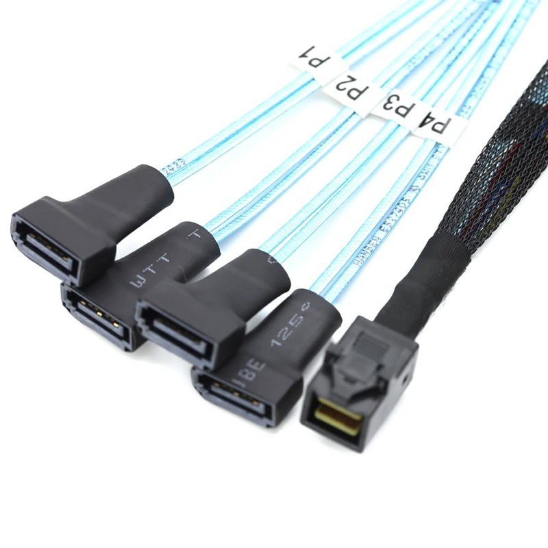 AoQhir Mini SAS HD SFF 8643 to 4X SATA 7Pin