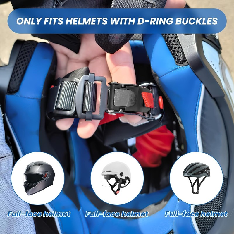 Liqqlex Motorcycle Helmet Quick Release Buckle Kit, Stainless Steel Ratcheted