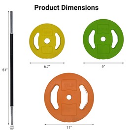 Adjustable Barbell Set for Home Workout,Barbell Weight Set for Lifting,Strength Building,Round, Multi-color