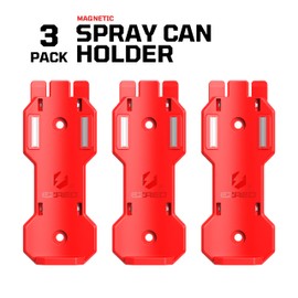 EZRED Magnetic Spray Can Holder 3-Pack Flexible Non-Marring Polymer Lid Holder