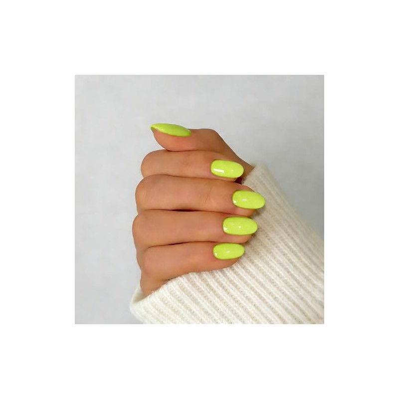 SXVME Uñas postizas cortas de gel suave, 32 piezas, 16