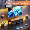 HEWORLIF Computer Monitor Stand Riser with Drawer, 2-Tier Desk Accessories