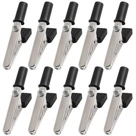 10Pcs Red and Black Alligator Clips, 50mm Small Metal Electrical Clamps Wire Alligator Clips with Screw, Clamps, Workholding Devices,Spring Clamps