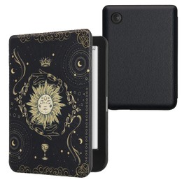 kwmobile Case Compatible with Kobo Clara BW/Colour Case - eReader Cover - Tarot Card Dark Blue/Yellow/Black